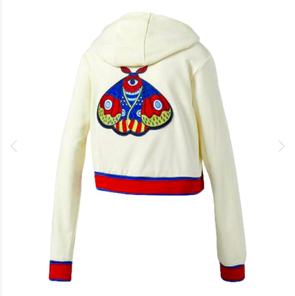 Adidas Crop Sweater cream color size medium